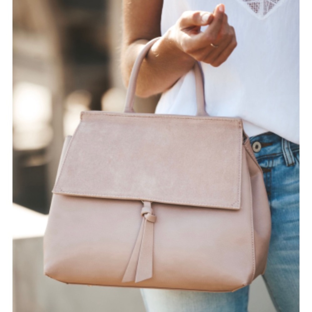 LAST ONE! Dusty Rose Crossbody Handbag Purse - Picture 5 of 8